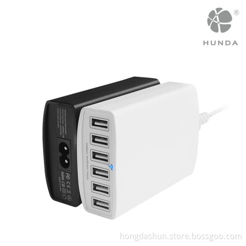China Supplier CE FCC Rohs Approval 5V 12A 60W 6 USB Charger